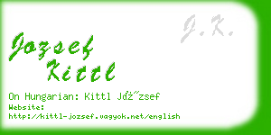 jozsef kittl business card